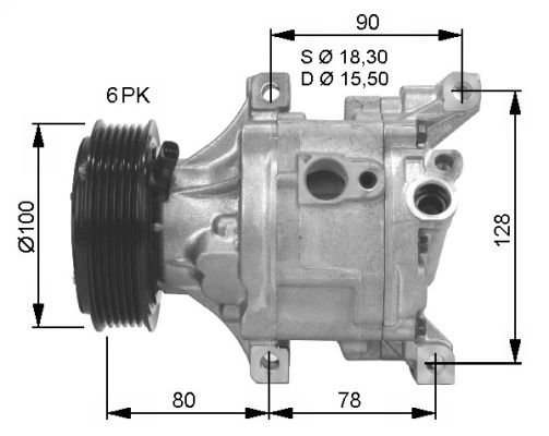 NRF 32466 Compressore, Climatizzatore-Compressore, Climatizzatore-Ricambi Euro