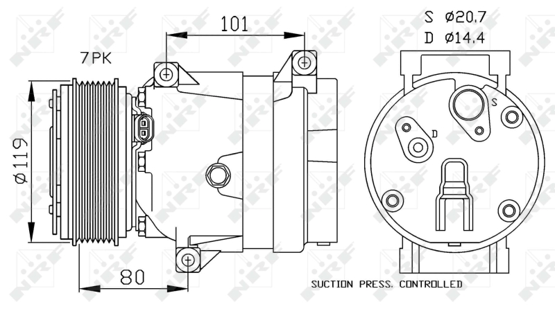 NRF 32481 Compressore, Climatizzatore