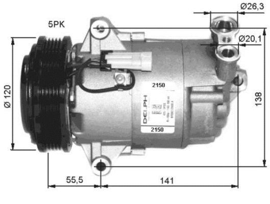 NRF 32486G Compressore, Climatizzatore