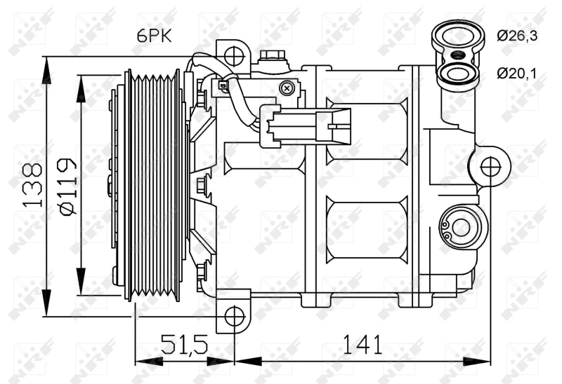 NRF 32499G Compressore, Climatizzatore-Compressore, Climatizzatore-Ricambi Euro