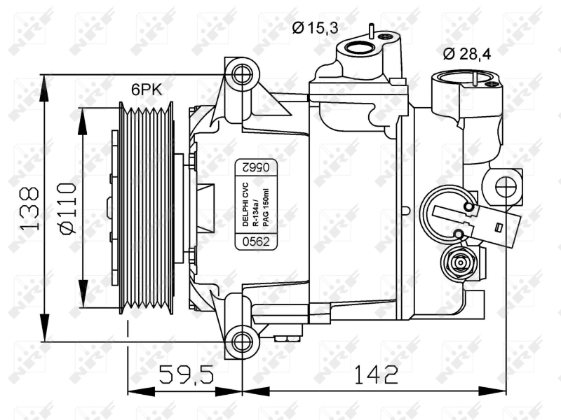 NRF 32500G Compressore, Climatizzatore