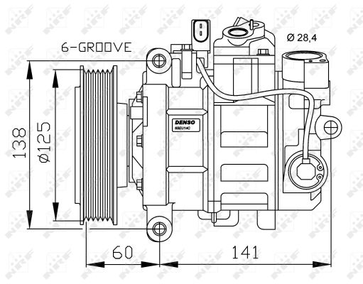 NRF 32512G Compressore, Climatizzatore