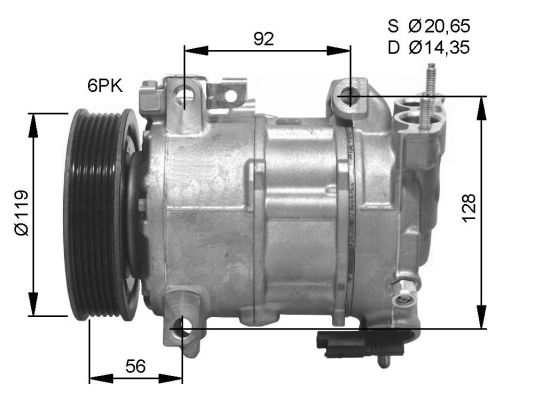 NRF 32593 Compressore, Climatizzatore