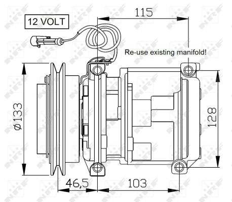 NRF 32601 Compressore, Climatizzatore