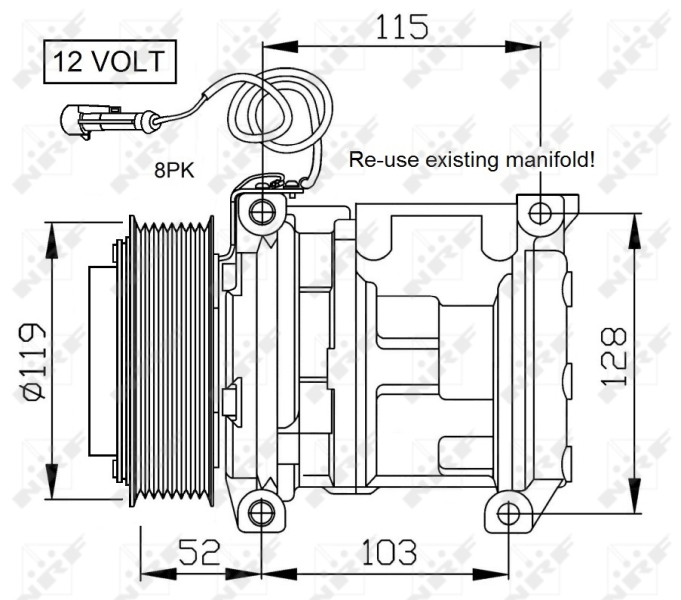 NRF 32660 Compressore, Climatizzatore