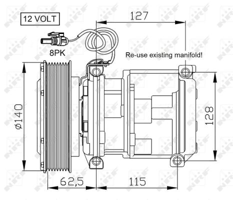 NRF 32661 Compressore, Climatizzatore