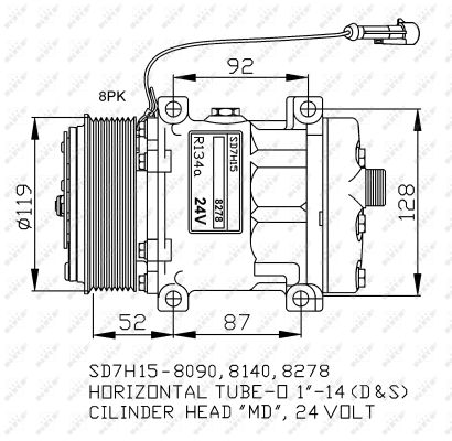 NRF 32702G Compressore, Climatizzatore