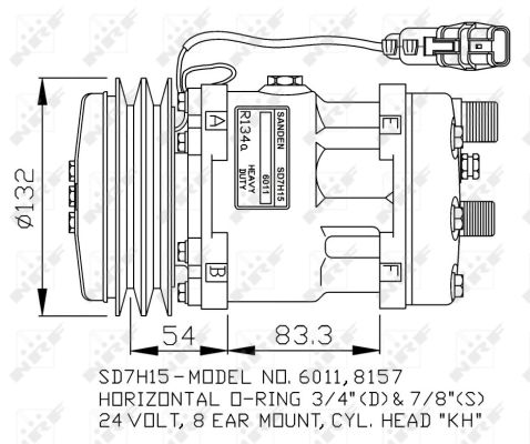 NRF 32708G Compressore, Climatizzatore