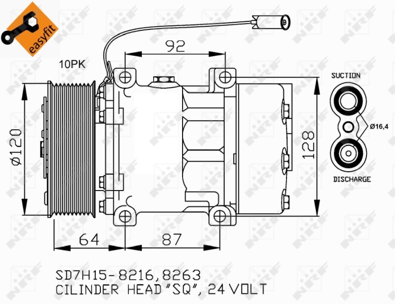 NRF 32709 Compressore, Climatizzatore