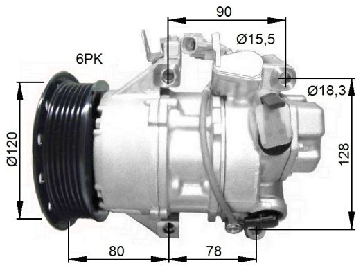 NRF 32740G Compressore, Climatizzatore-Compressore, Climatizzatore-Ricambi Euro