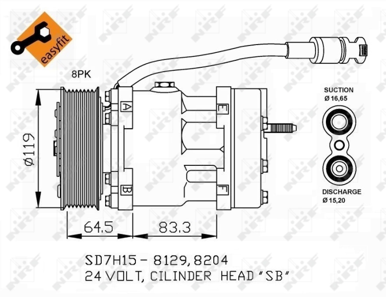 NRF 32751 Compressore, Climatizzatore