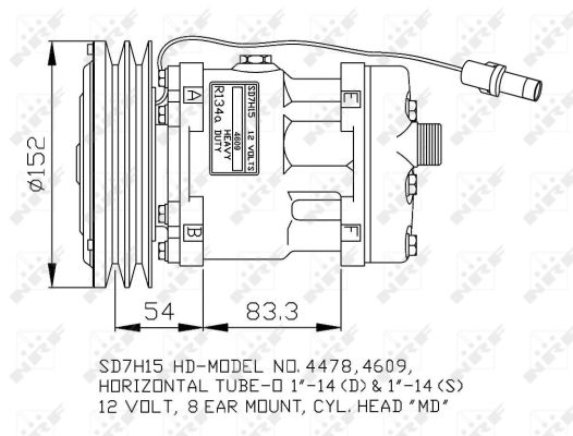 NRF 32756G Compressore, Climatizzatore