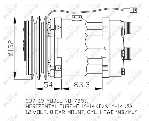 NRF 32757 EASY FIT Συμπιεστής, συστ. κλιματισμού