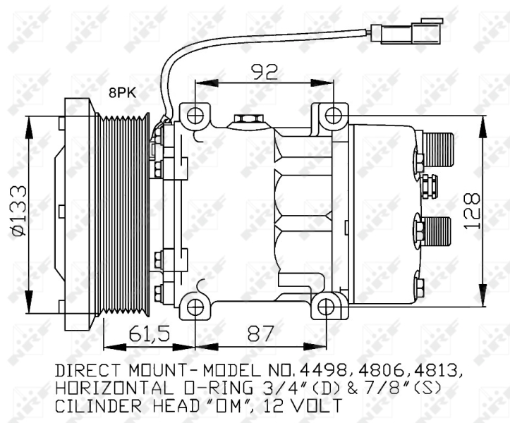 NRF 32758 Compressore, Climatizzatore-Compressore, Climatizzatore-Ricambi Euro