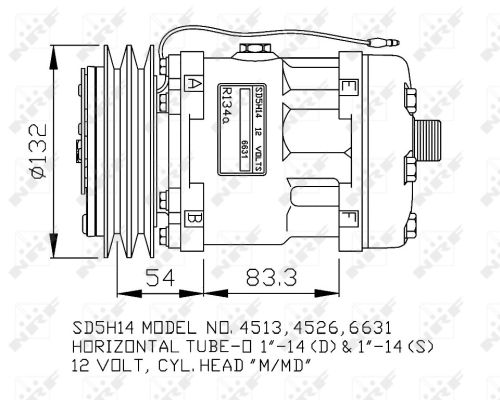 NRF 32760G Compressore, Climatizzatore