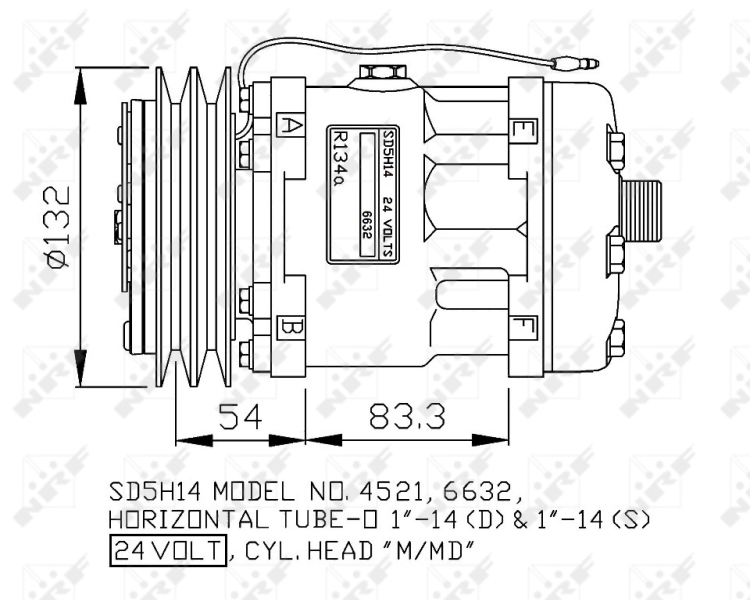 NRF 32761G Compressore, Climatizzatore