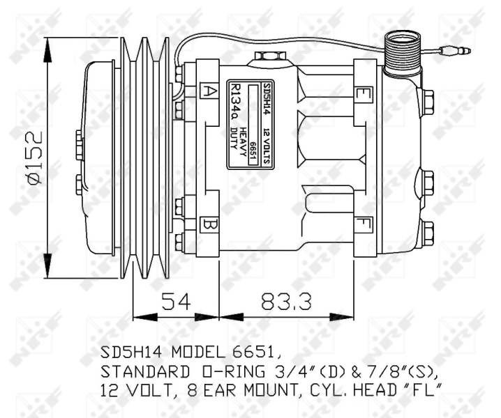 NRF 32763G Compressore, Climatizzatore