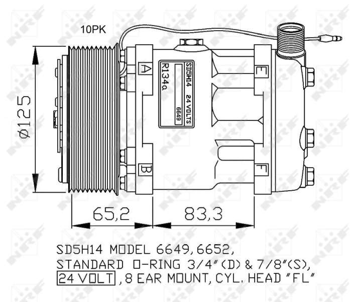 NRF 32764G Compressore, Climatizzatore