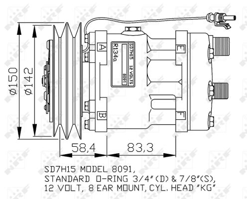 NRF 32767G Compressore, Climatizzatore