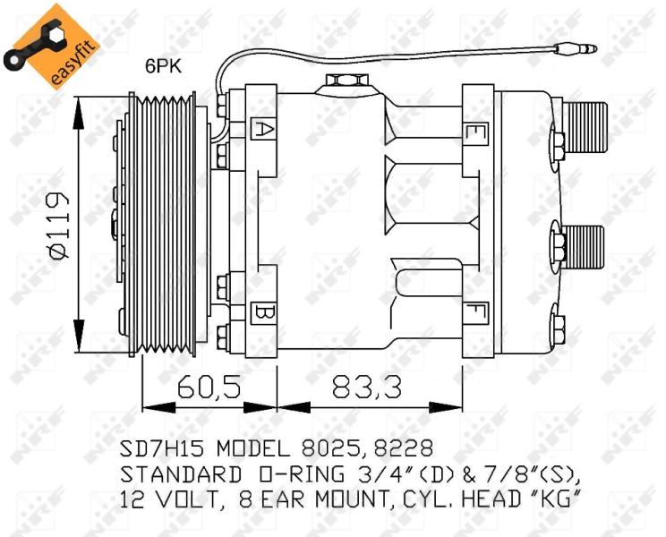 NRF 32768 Compressore, Climatizzatore