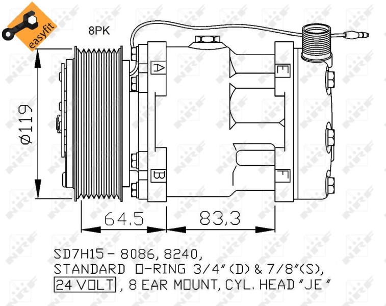 NRF 32770 Compressore, Climatizzatore