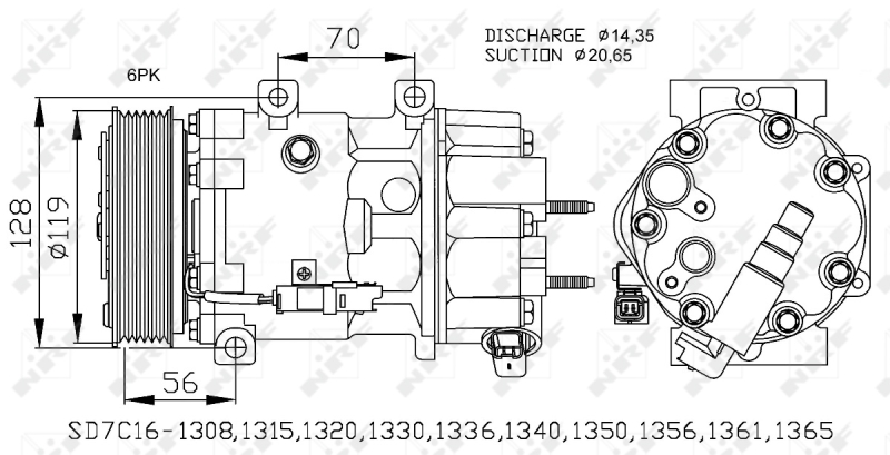 NRF 32772 Compresor,...