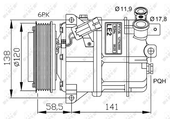 NRF 32774G Compressore, Climatizzatore