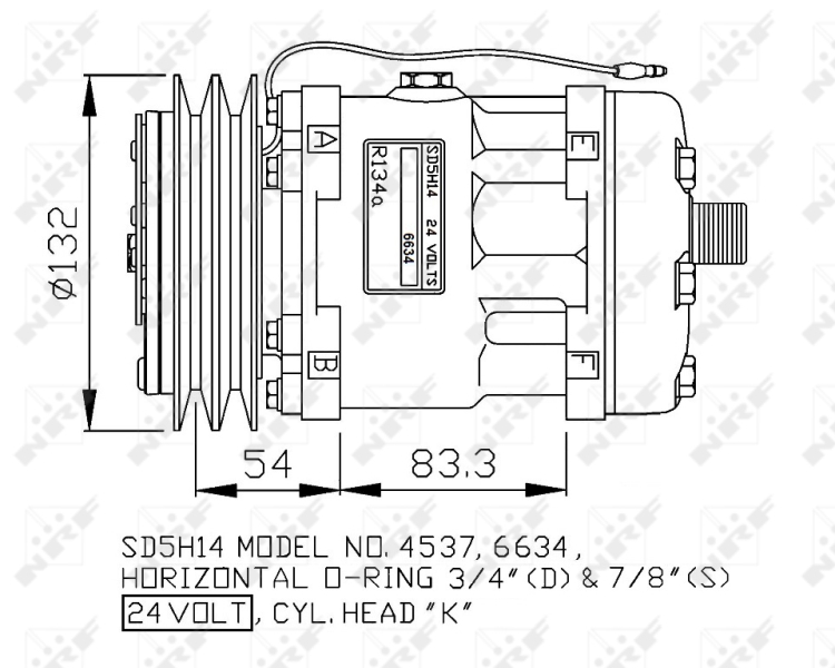 NRF 32795G Compressore, Climatizzatore
