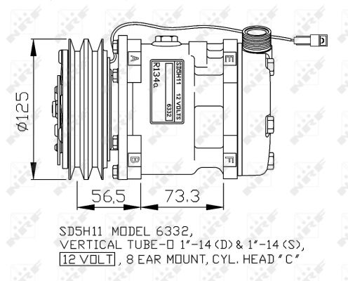 NRF 32802G Compressore, Climatizzatore