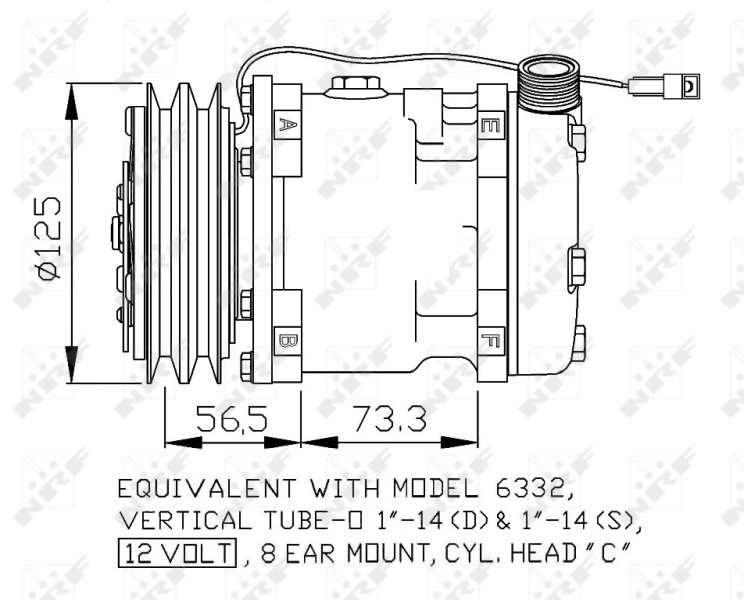 NRF 32802 Compressore, Climatizzatore