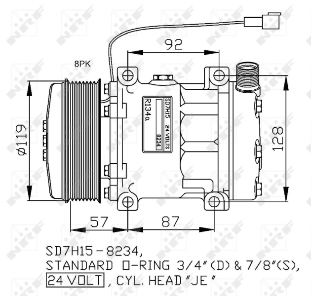 NRF 32807G Compressore, Climatizzatore