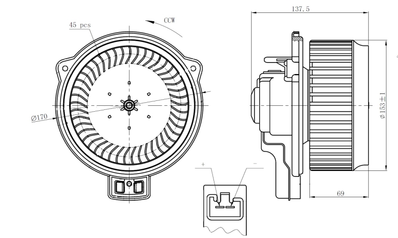 NRF 34267 Utastér-ventilátor