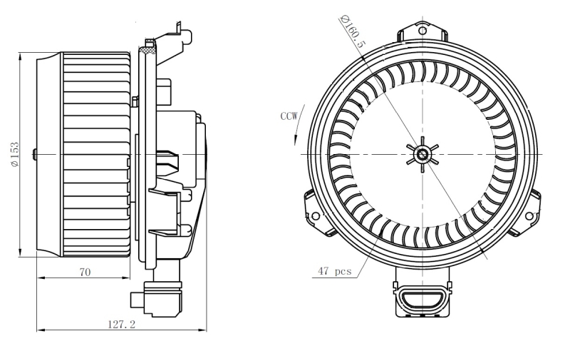 NRF 34277 Utastér-ventilátor