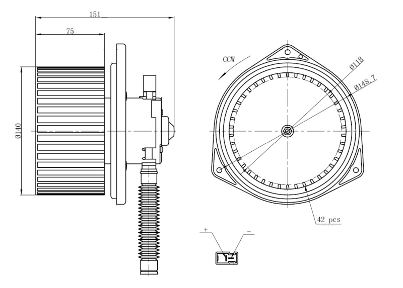 NRF 34286 Utastér-ventilátor