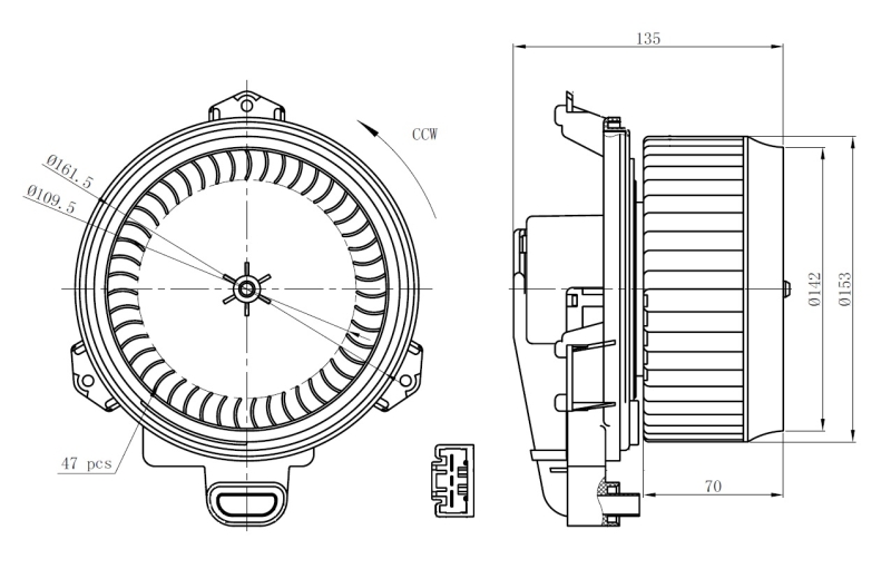 NRF 34296 Utastér-ventilátor