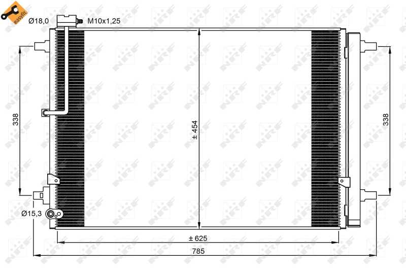 NRF 350059 Condensatore, Climatizzatore