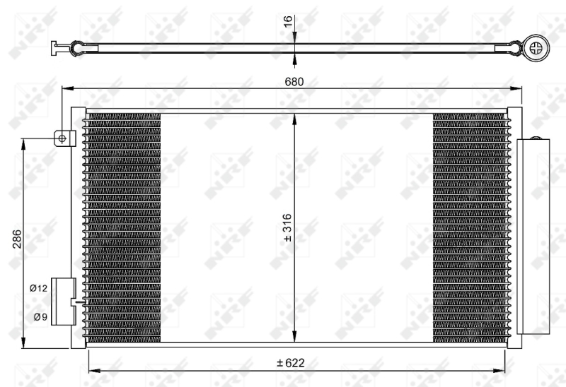 NRF 350061 Condensatore, Climatizzatore-Condensatore, Climatizzatore-Ricambi Euro