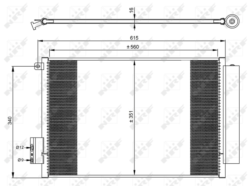 NRF 350065 Condensatore, Climatizzatore-Condensatore, Climatizzatore-Ricambi Euro