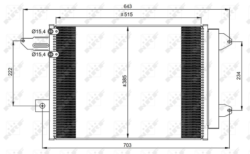 NRF 350070 Condensatore, Climatizzatore