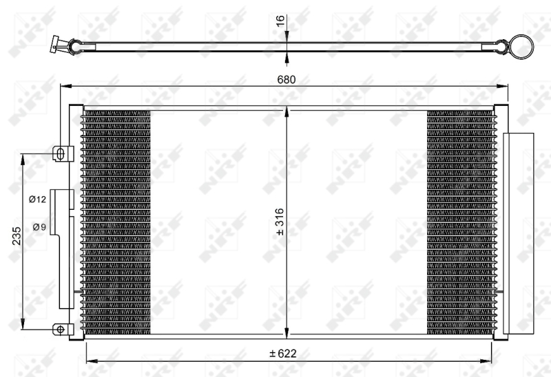 NRF 350071 Condensatore, Climatizzatore-Condensatore, Climatizzatore-Ricambi Euro