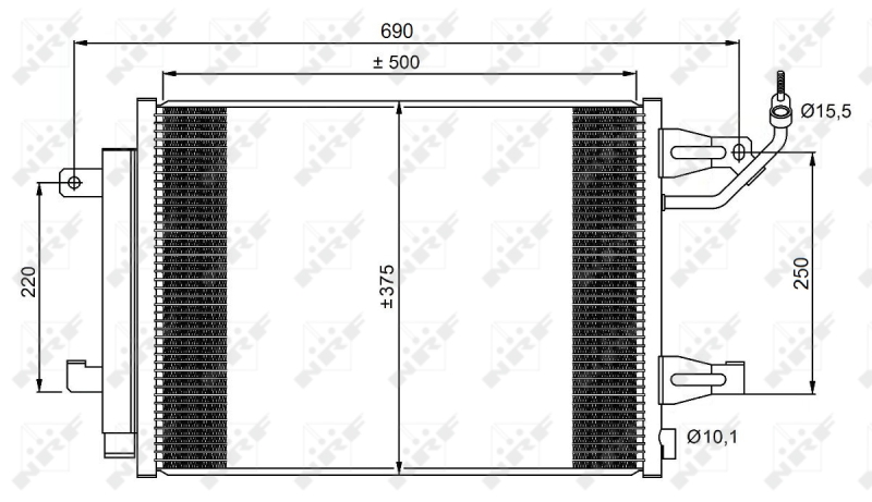 NRF 350073 Condensatore, Climatizzatore-Condensatore, Climatizzatore-Ricambi Euro