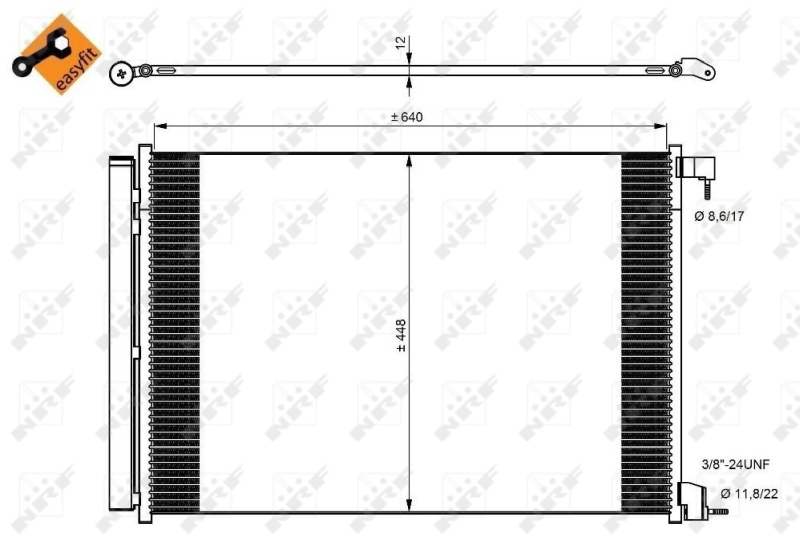 NRF 350082 Condensatore, Climatizzatore