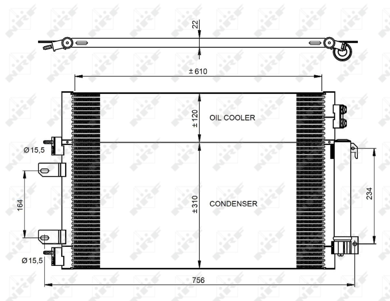 NRF 350086 Condensatore, Climatizzatore