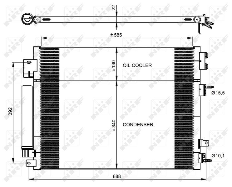 NRF 350088 Condensatore, Climatizzatore