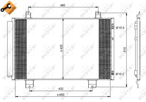 NRF 350092 Condensatore, Climatizzatore