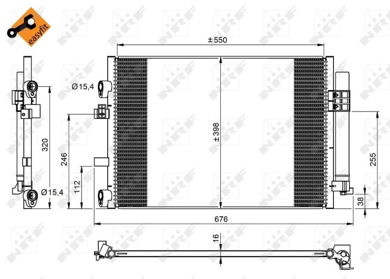 NRF 350209 Condensatore, Climatizzatore