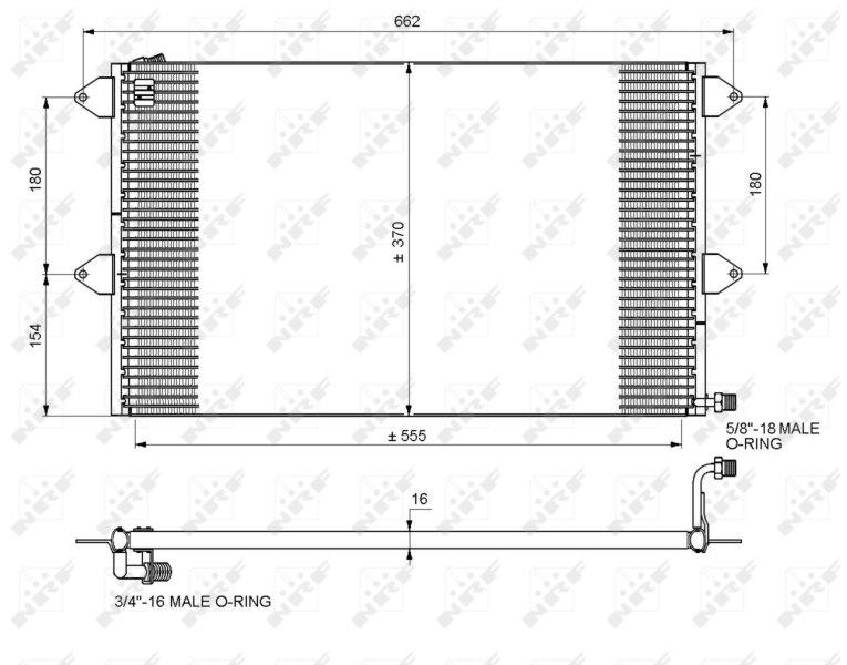 NRF 35034 Condensatore, Climatizzatore