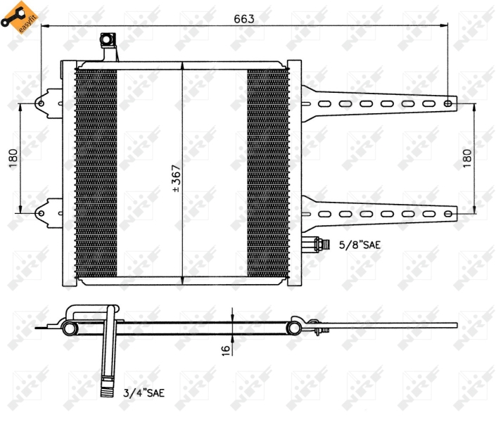 NRF 35049 Condensatore, Climatizzatore