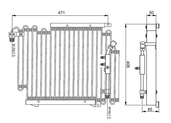 NRF 35057 Condensatore, Climatizzatore