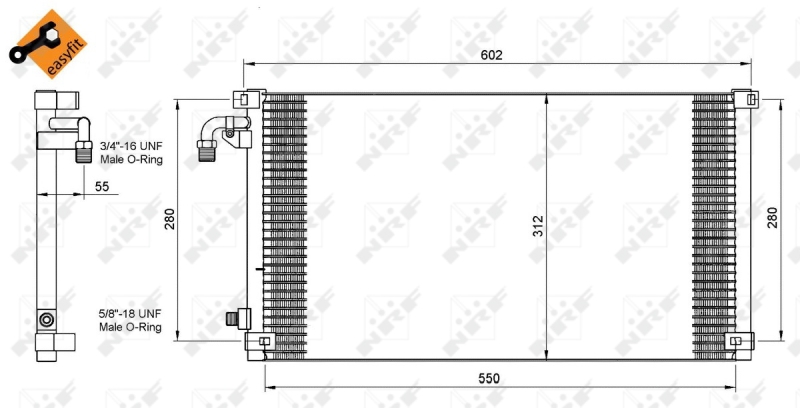 NRF 35103 Condensatore, Climatizzatore